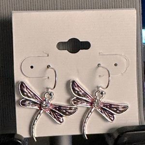 NWT Dragonfly Abalone Earrings